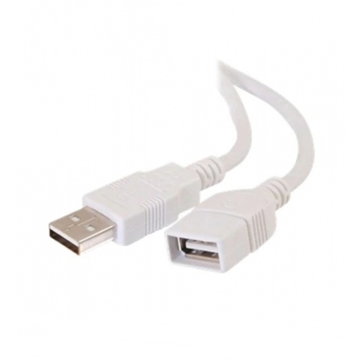 Cablu de date telefon, Digital One, USB2.0, A la USB A, 3 m, Alb