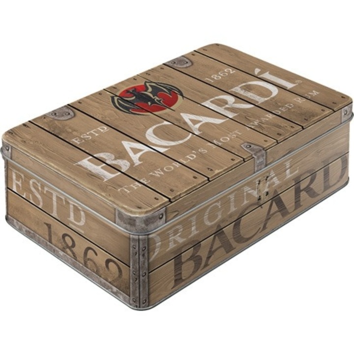 Bacardi – Wood Barrel Logo – Tárolódoboz