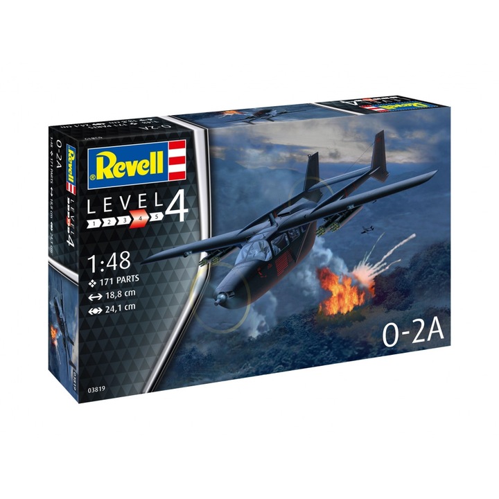 Сглобяем модел, Revell, Американски разузнавателен самолет, O-2A Skymaster, 171 части
