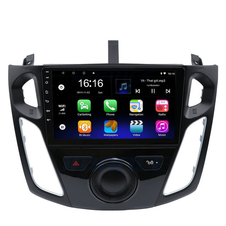 Multimedia cu navigatie Ford Kuga/ C-MAX/ Focus 9", 2012-2019, Android, 4+1+16, Negru