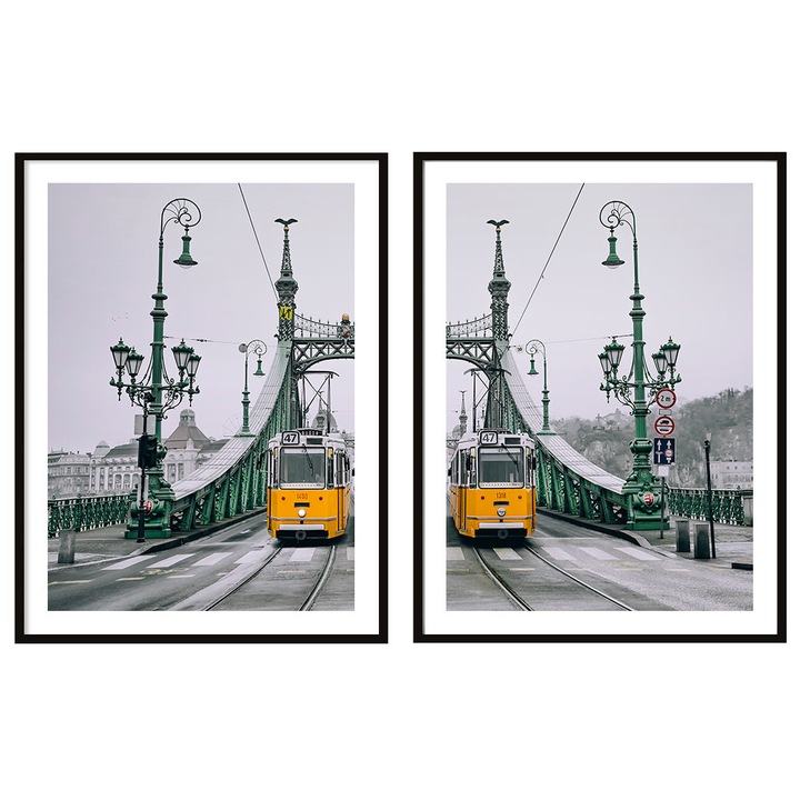 Poster decorativ cu rama, PoStar, MDF, 73 x 53cm, Multicolor