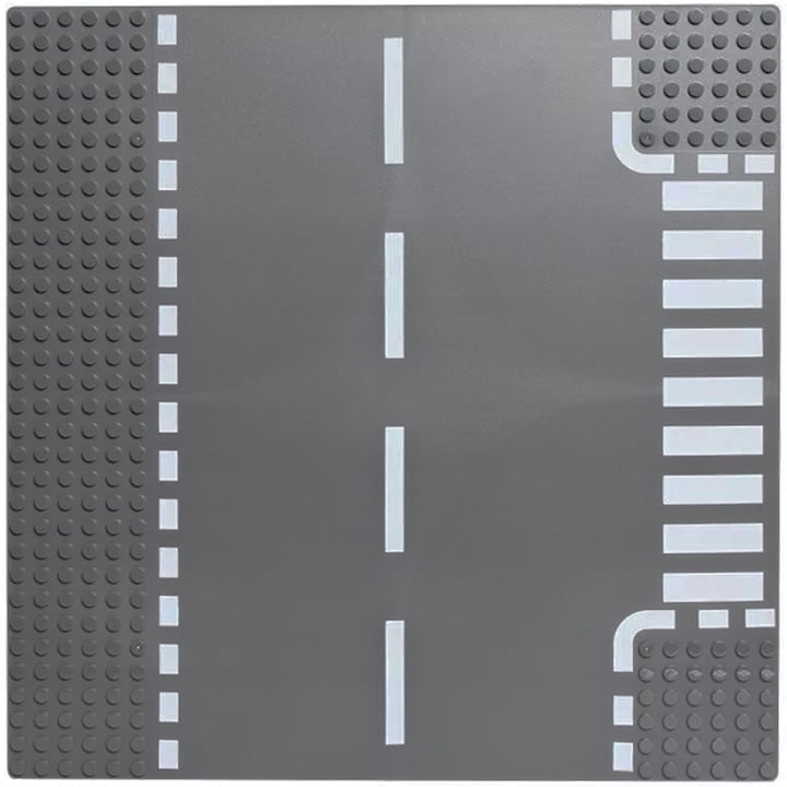 Placa de constructie sosea pentru blocuri, Drum cu trecere de pietoni, 32x32, Gri