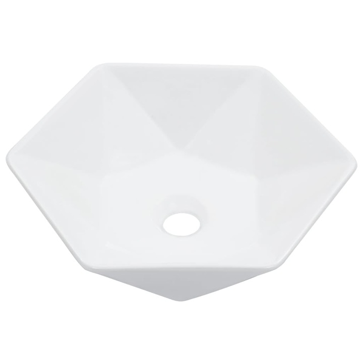 Chiuveta de baie, alb, 41x36,5x12 cm, ceramica, Universal si Frumos, Greutate 6 - 272918