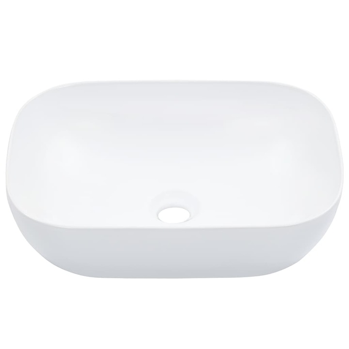Chiuveta de baie, alb, 45,5x32x13 cm, ceramica, Universal si Frumos, Greutate 7,6 - 729793