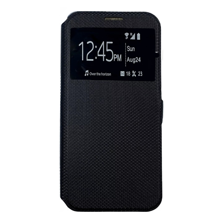 Husa de protectie Tip carte pentru Huawei Nova Y70, View Window, Functie de Stand si Inchidere Magnetica, Proficient Protection, Negru