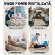 Saltea Antiescara Cu Compresor Silentios, Alhena® HF6001/HF608, 200 x 90 cm, Saltea Pentru Escare Cu Mod Alternativ Si Static, Saltea Medicala Cu Celule De Aer, Sistem Antiescare Complet, Pompa Inclusa, Pentru Pacienti Imobilizati, Uz Medical, Crem