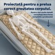 Saltea Antiescara Cu Compresor Silentios, Alhena® HF6001/HF608, 200 x 90 cm, Saltea Pentru Escare Cu Mod Alternativ Si Static, Saltea Medicala Cu Celule De Aer, Sistem Antiescare Complet, Pompa Inclusa, Pentru Pacienti Imobilizati, Uz Medical, Crem