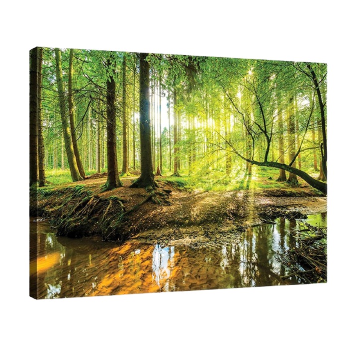 Vászonfestés Természet Erdő Táj 100x70 cm, Modern Design Festés, Nappaliba Hálószoba Nappali, Kreatív Dekor