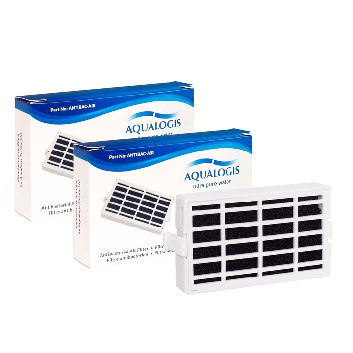 Set 2 filtre de apa, Aqualogis, Antibac-Air, Alb
