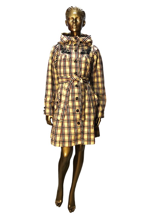 Palton de dama, JUP, Lana, Multicolor, XL