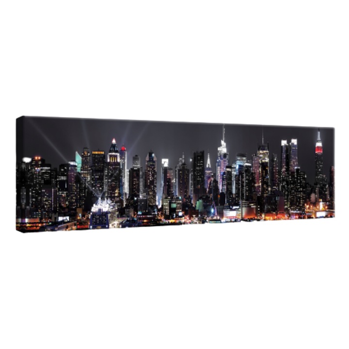 Tablou Canvas Panorama New York Oras 145x45 cm, Canvas Design Tablou, Pentru Living Dormitor Camera De Zi, Creative Decor