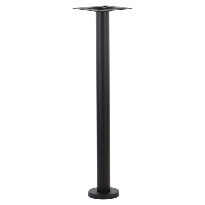 Picior de masa SH-3018-2/H, otel, insurubat pe podea, 17,5x106 cm, negru