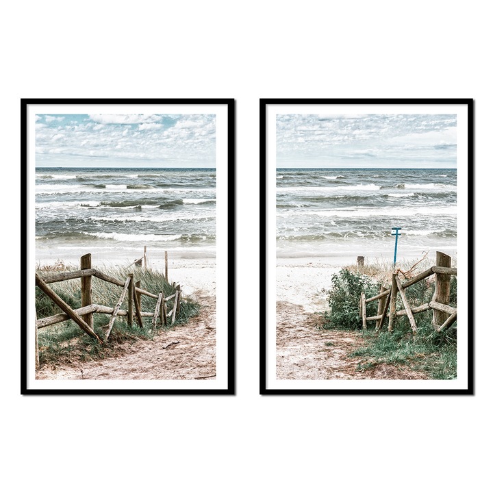 Poster decorativ cu rama, PoStar, MDF, Multicolor, 73 x 53cm