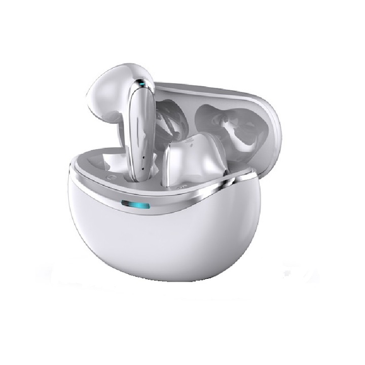 Casti Bluetooth Wireless BX18 cu tehnologie ENC pentru apeluri clare GC036, cu control prin atingere, pana la 32 de ore de functionare, earbuds portabile cu sunet stereo pentru munca, studii sau calatorii