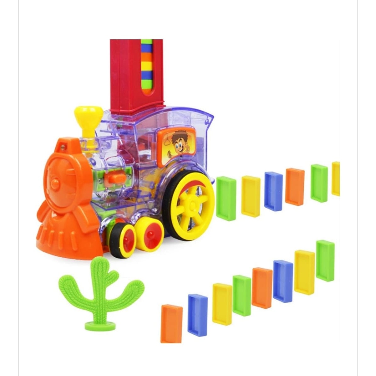 Set de constructie cu tren, Multicolor, 52 piese Set de constructie cu tren, Multicolor, 52 piese