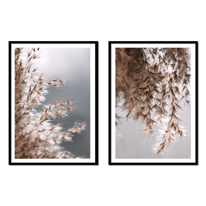 Poster decorativ cu rama, PoStar, MDF, Bej