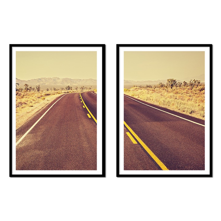 Poster decorativ cu rama, PoStar, P2168, MDF, Multicolor