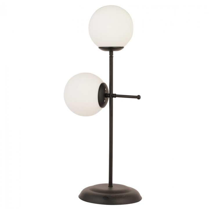 Dekoratív lámpa, 27x67cm, fekete/fehér