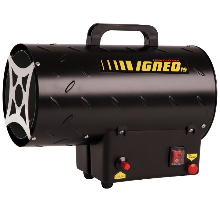 Tun de caldura pe GPL IGNEO 15, 15000 W, 700 mbar presiune conectare, 320 m3 / h debit aer, 1.09 kg / h consum