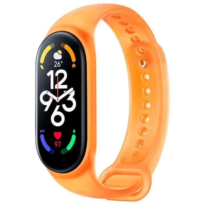 Каишка за Xiaomi Mi Smart Band 7, Neon Orange