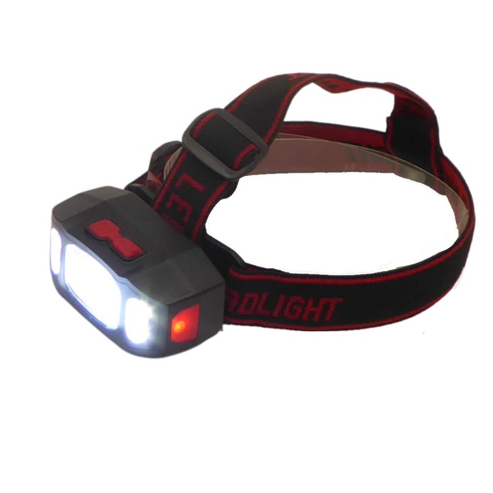 LED Фенер Челник за глава, Акумулаторен Wireman HR-1730HEAD LIGHT, Бяла и червена светлина