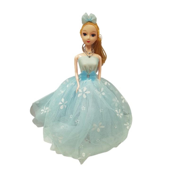Ahelos baba, Princess, Kék ruha, Doboz nélkül, 30 cm