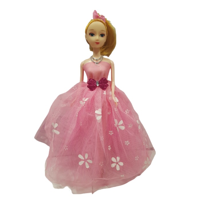 Кукла Ahelos, Принцеса, Розова рокля, Без кутия, 30 см