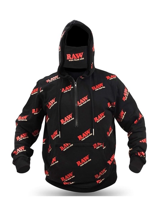 Hanorac cu gluga Raw Rawlers, Rosu/Negru