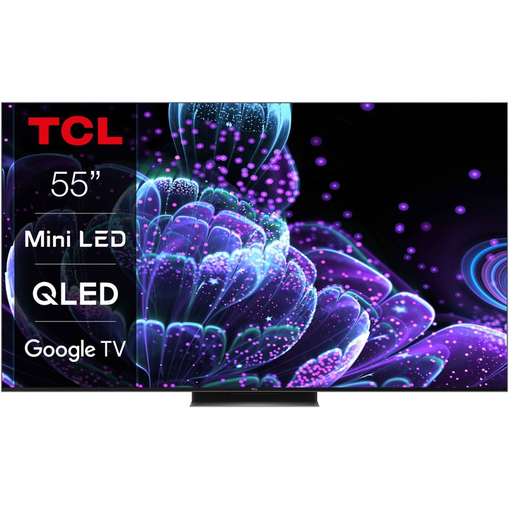 TCL MiniLed 55C835 TV, 139 cm, Smart Google TV, 4K Ultra HD, 144 Hz, HDMI 2.1