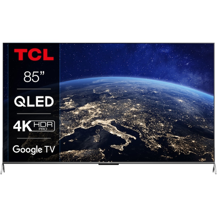 Телевизор TCL QLED 85C735, 85" (215 см), Smart Google TV, 4K Ultra HD, 120 Hz, Клас G