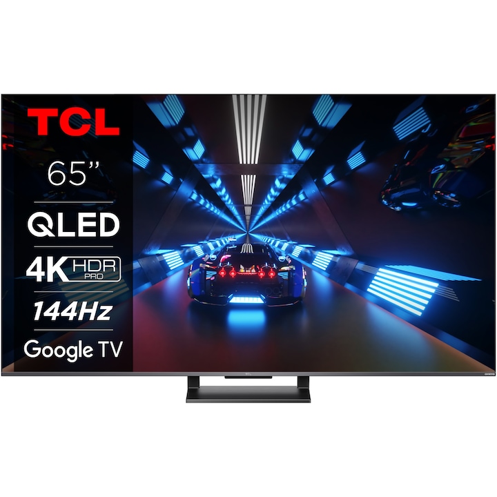Телевизор TCL QLED 65C735, 65" (164 см), Smart Google TV, 4K Ultra HD, 100 hz, Клас F