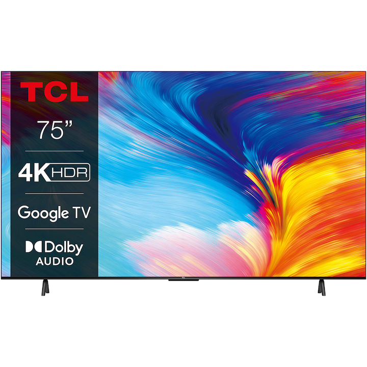 Телевизор TCL LED 75P635, 75" (189 см), Smart Google TV, 4K Ultra HD, Class F