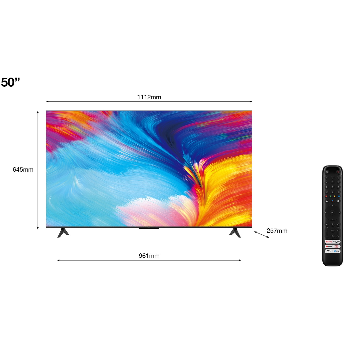 Televizor TCL LED 50P635, 126 cm, Smart Google TV, 4K Ultra HD