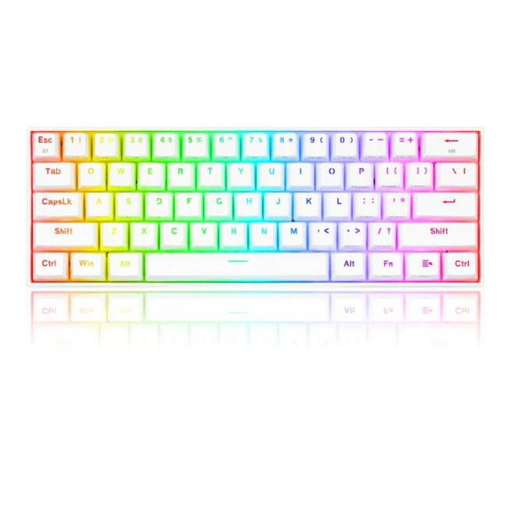 Tastatura Gaming Redragon Draconic K530W RGB PRO, Mecanica, Bluetooth, Iluminare RGB Alb