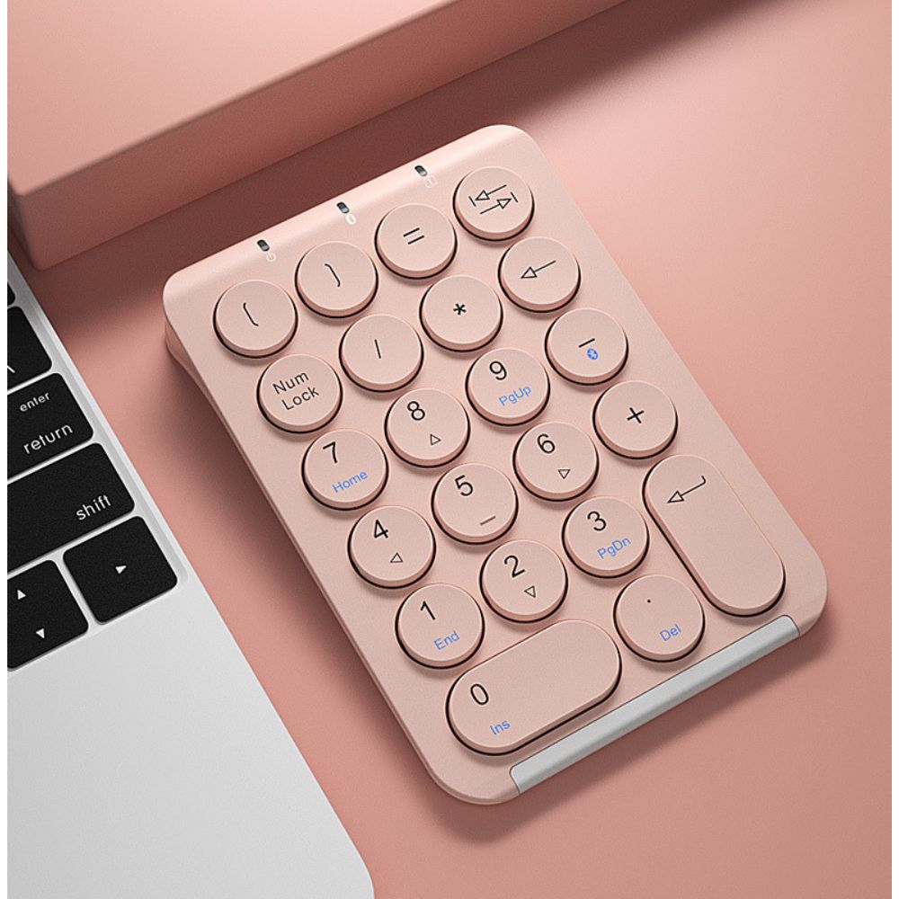 Безжична цифрова клавиатура, 22 клавиша, USB, розова - eMAG.bg