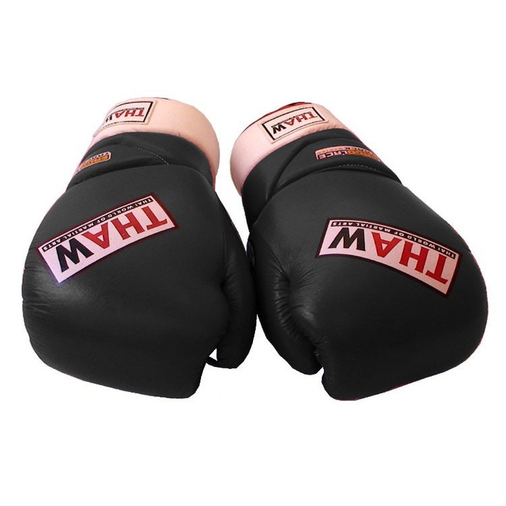 ThaW Pro Lace boxkesztyűk * Fekete * 12 oz * Természetes bőr
