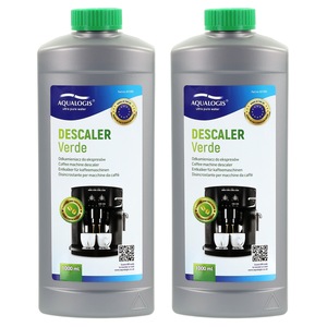 Set 2 sticle solutie decalcifiere Aqualogis Verde – 2x1000ml, compatibilitate universala, pentru espressoare automate, indeparteaza eficient calcarul, formula ecologica, utilizare profesionala