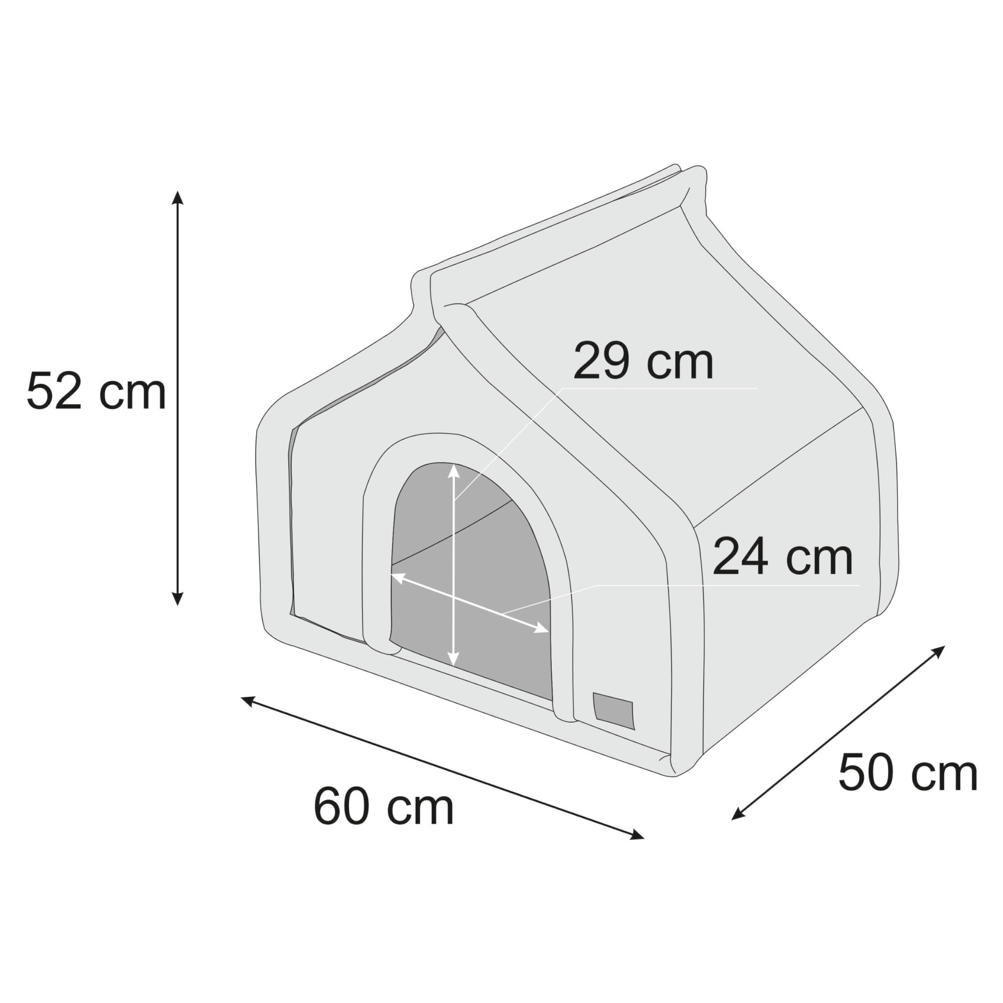 Къща за домашни любимци,, ДИАМАНТ", бежова, Hobbydog - 60x50x52 - eMAG.bg