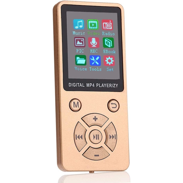 MP4 lejátszó Mini, 32G kártya támogatás, 1,8 hüvelykes LCD képernyő, fejhallgató mellékelve, ultra vékony FM e-könyvvel