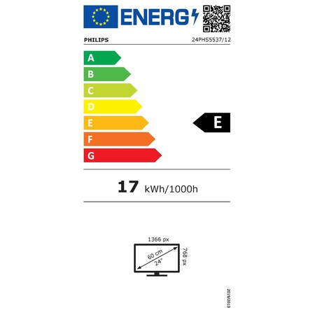 Televizor Philips LED 24PHS5537, 60 cm, HD, Clasa E