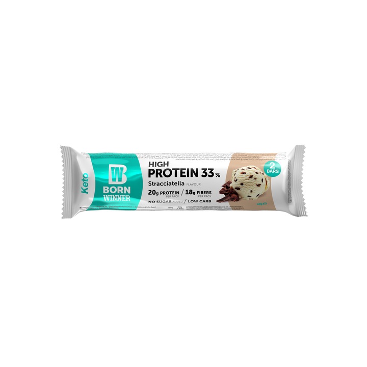Baton proteic Born Winner KETO - Stracciatella 2х30 g