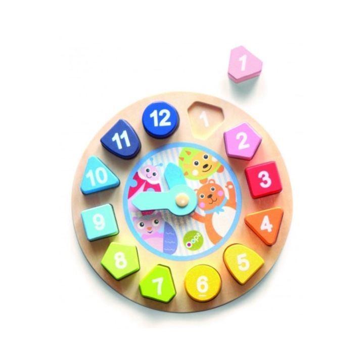 Fa fejlesztő kombinált játék, formák és órák | Oops