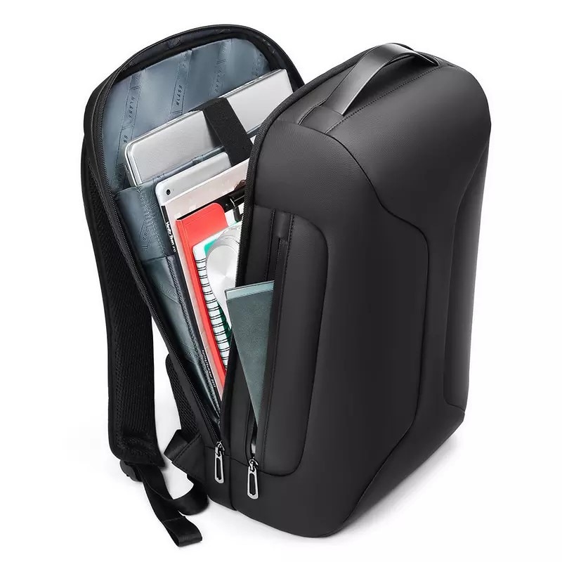 Rucsac laptop 15.6", business casual, cu cifru antifurt si port de incarcare USB, Escalate, 30x16x47 cm, Negru