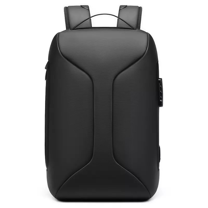 Rucsac laptop 15.6", business casual, cu cifru antifurt si port de incarcare USB, Escalate, 30x16x47 cm, Negru