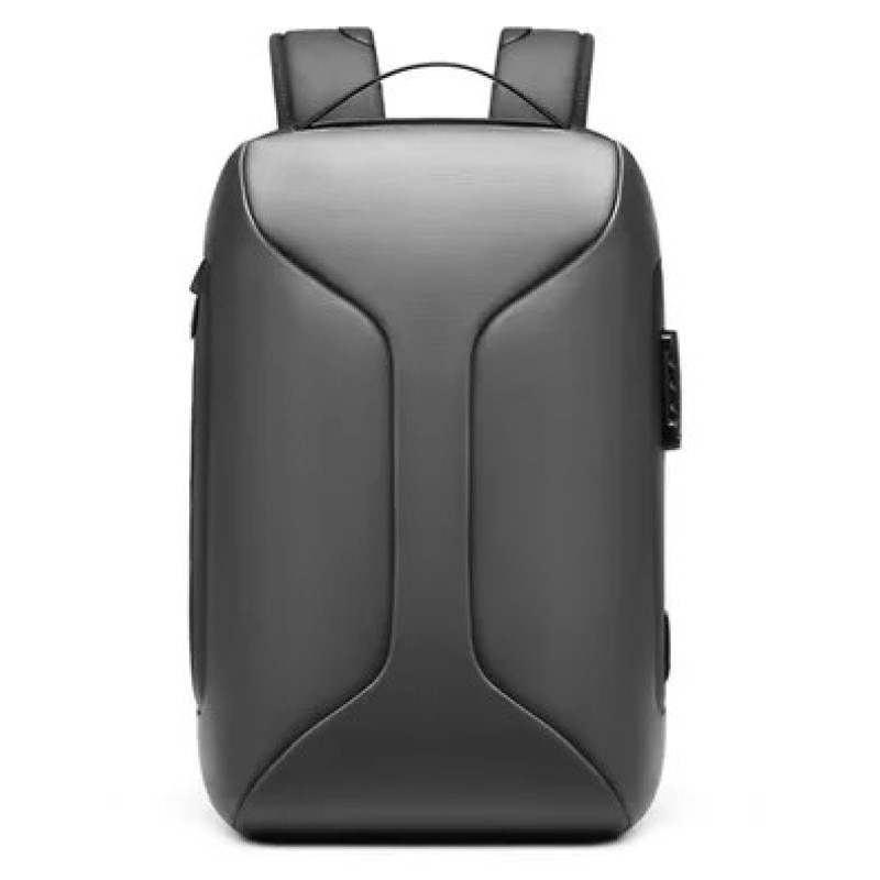 Rucsac laptop 15.6", business casual, cu cifru antifurt si port de incarcare USB, Escalate, 30x16x47 cm, Gri