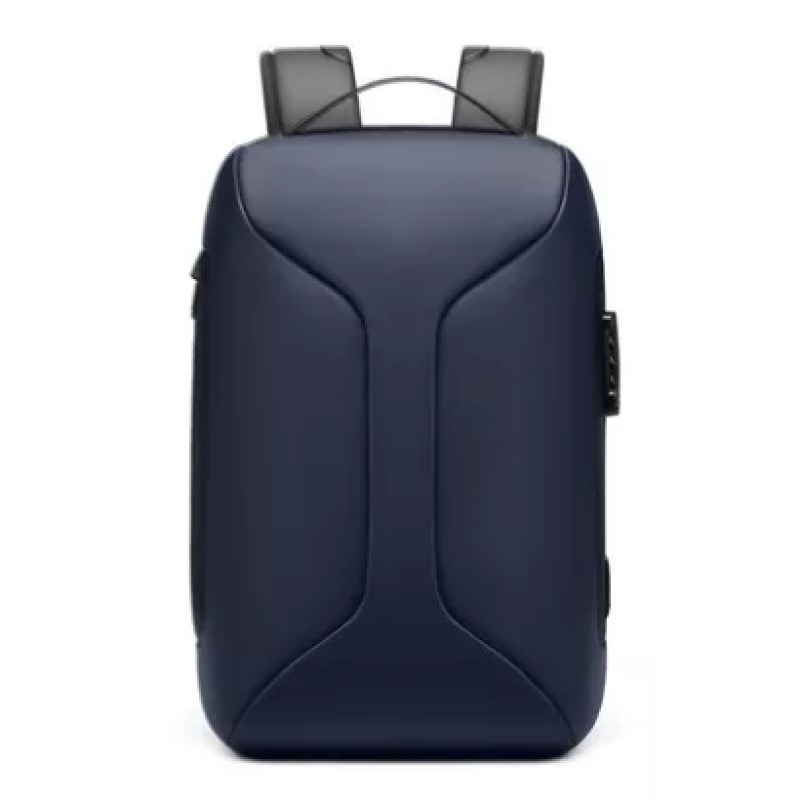 Rucsac laptop 15.6", business casual, cu cifru antifurt si port de incarcare USB, Escalate, 30x16x47 cm, Albastru