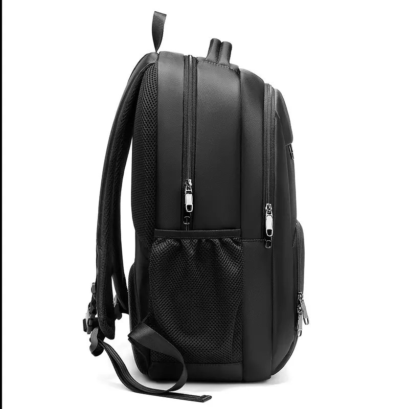 Rucsac laptop 15.6", casual, impermeabil, cu buzunar antisoc, Escalate, 33.5x14x48 cm, Negru