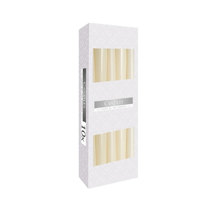 Комплект конични свещи Bispol Cream Ivory S30-011, 10 бр