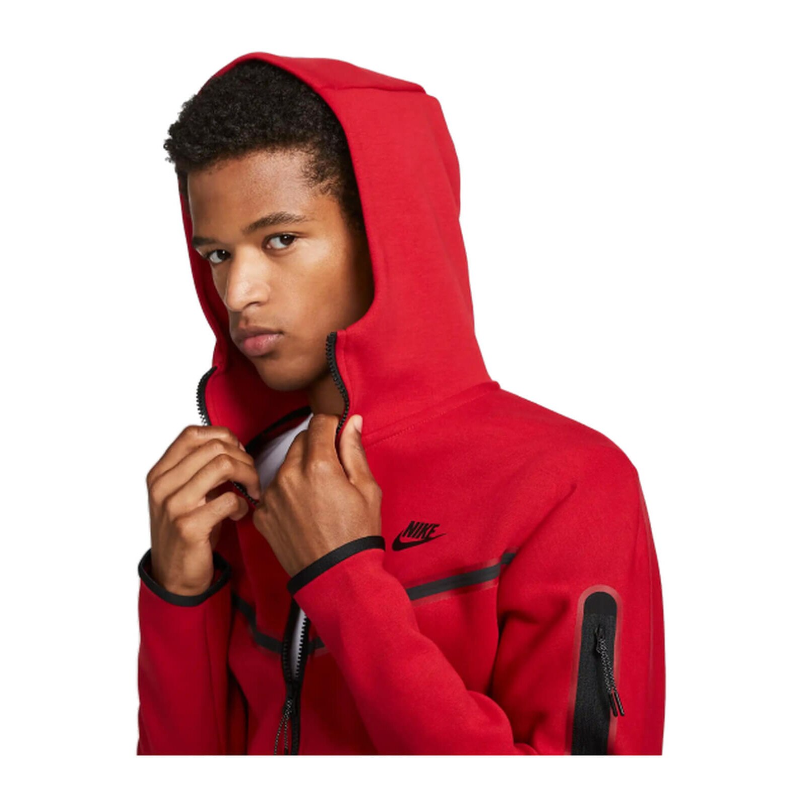 Hanorac NIKE Tech Fleece, CU4489687 Rosu L INTL eMAG.ro