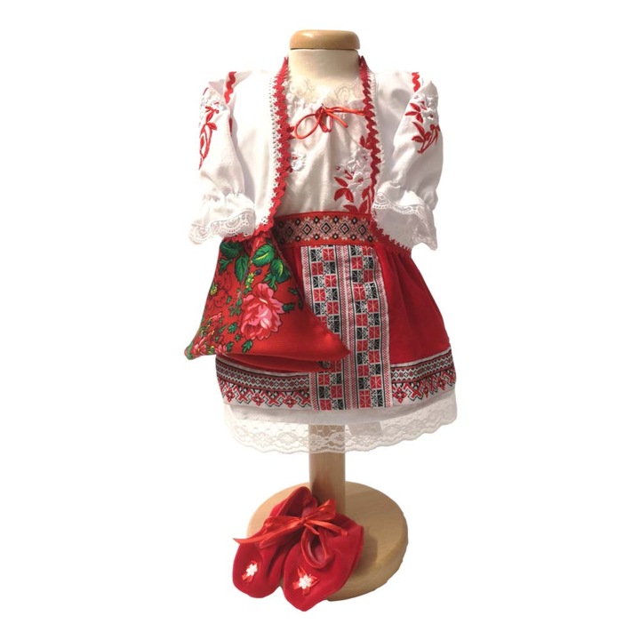 Costum popular botez, fete, 9 - 12 luni, Denikos® TR0687